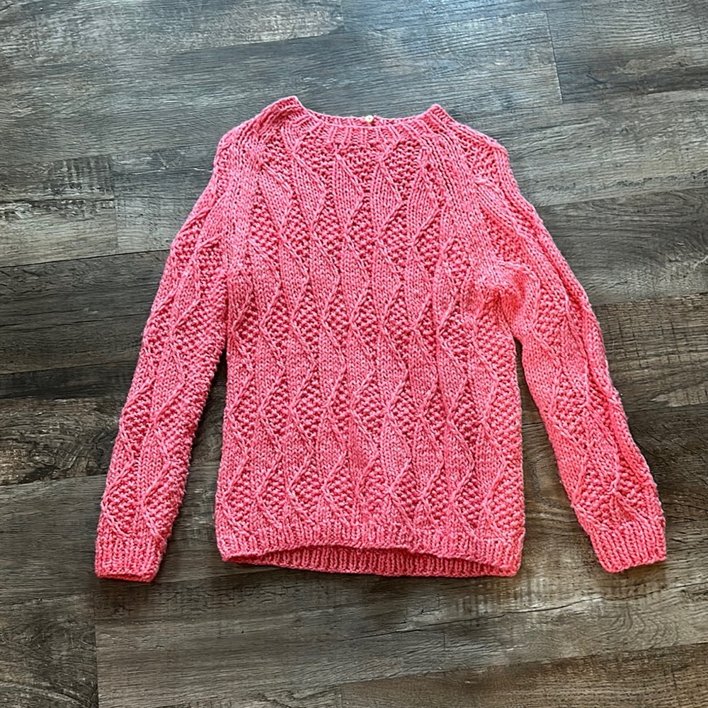 Saks Fifth Avenue Vibrant Pink Textured Sweater